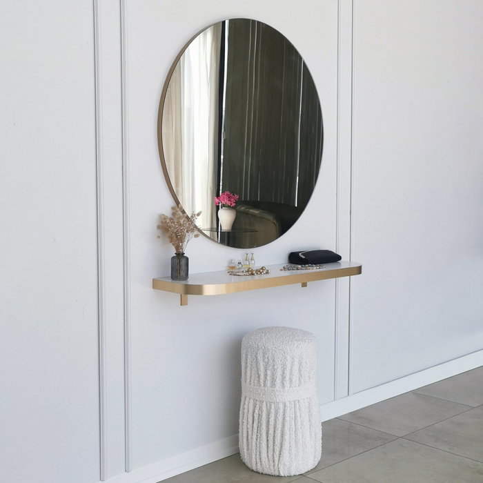 Hanah Home Espejo Gold 90 Dorado de 90 cm Hanah Home Espejo Gold 90 Dorado de 90 cm